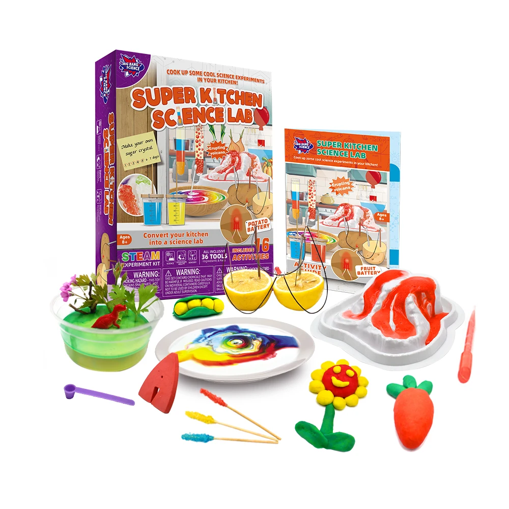 STEM Educational Science DIY Experiment Kit for Super Kitchen Science Lab  Kids Volcano Eruption Lava Lab