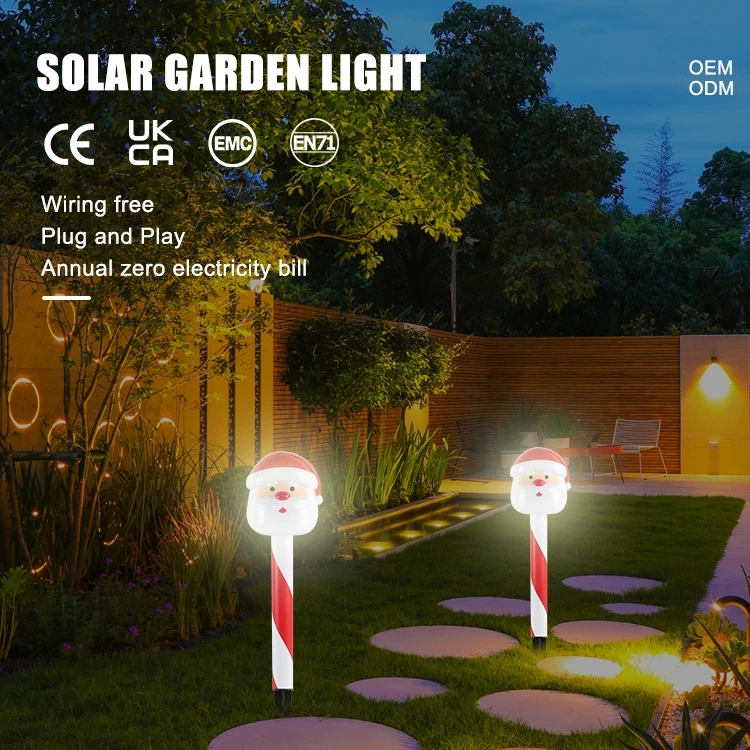 Source Factory Outdoor Garden Decorative Light Waterproof Pathway Landscape Led Christmas Solar Lights