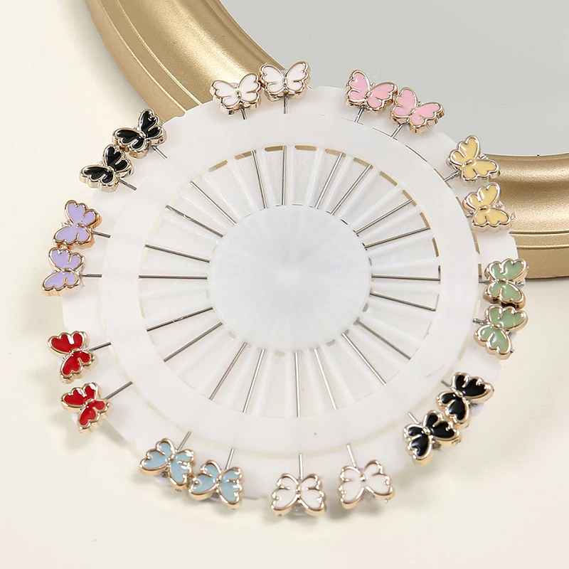 New Design Butterfly Golden Scarf Pins Safety Hijab Clips Accessories  Muslim Women Scarf Brooch Pins