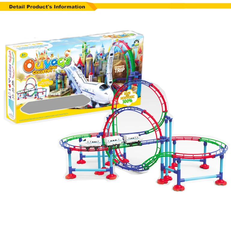 New Style Battery Operated Plastic Roller Coaster Toy Car Track With
