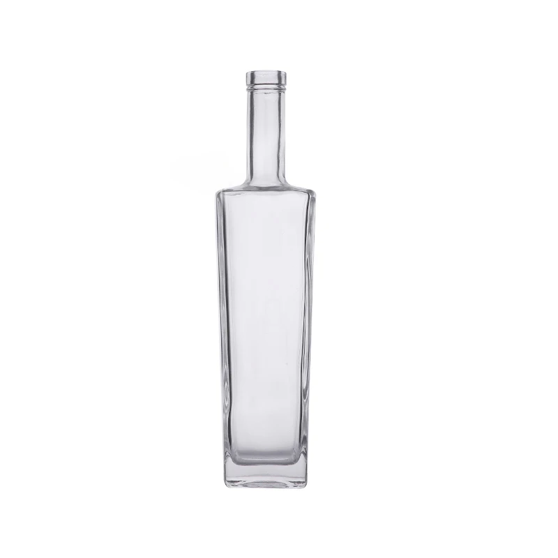 500ml 375ml Custom gin vodka whisky wine spirit glass bottle for liquor 750ml flat glass liquor bottles wholesale//