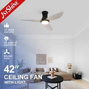 1stshine LED Ceiling Fan Factory Flush Mounted Safety Installation Low Noise Ceiling Fan With LED Light