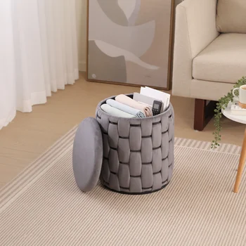 Modern Velvet Ottoman Fabric Pouf Stools Pouf Ottoman Stool Foorstool