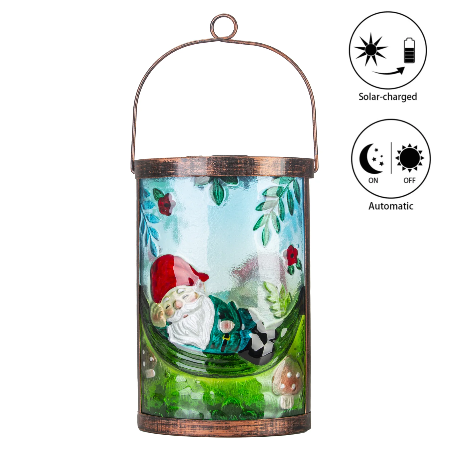 Solar Lantern Glass Solar Lantern  Waterproof Dwarf