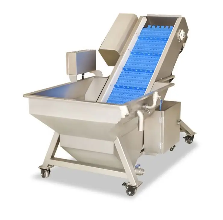 TEBAK Potato Presoaking Peeling Machine Fruit Conveyor Elevator Belt Machine Potato Carrot Ginger Presoaking Washing Cleaning