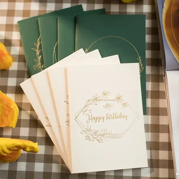Custom Wedding Invitation Card Vow Card with Envelope Hot Stamping Garland Simple European Valentine's Day Card Printing