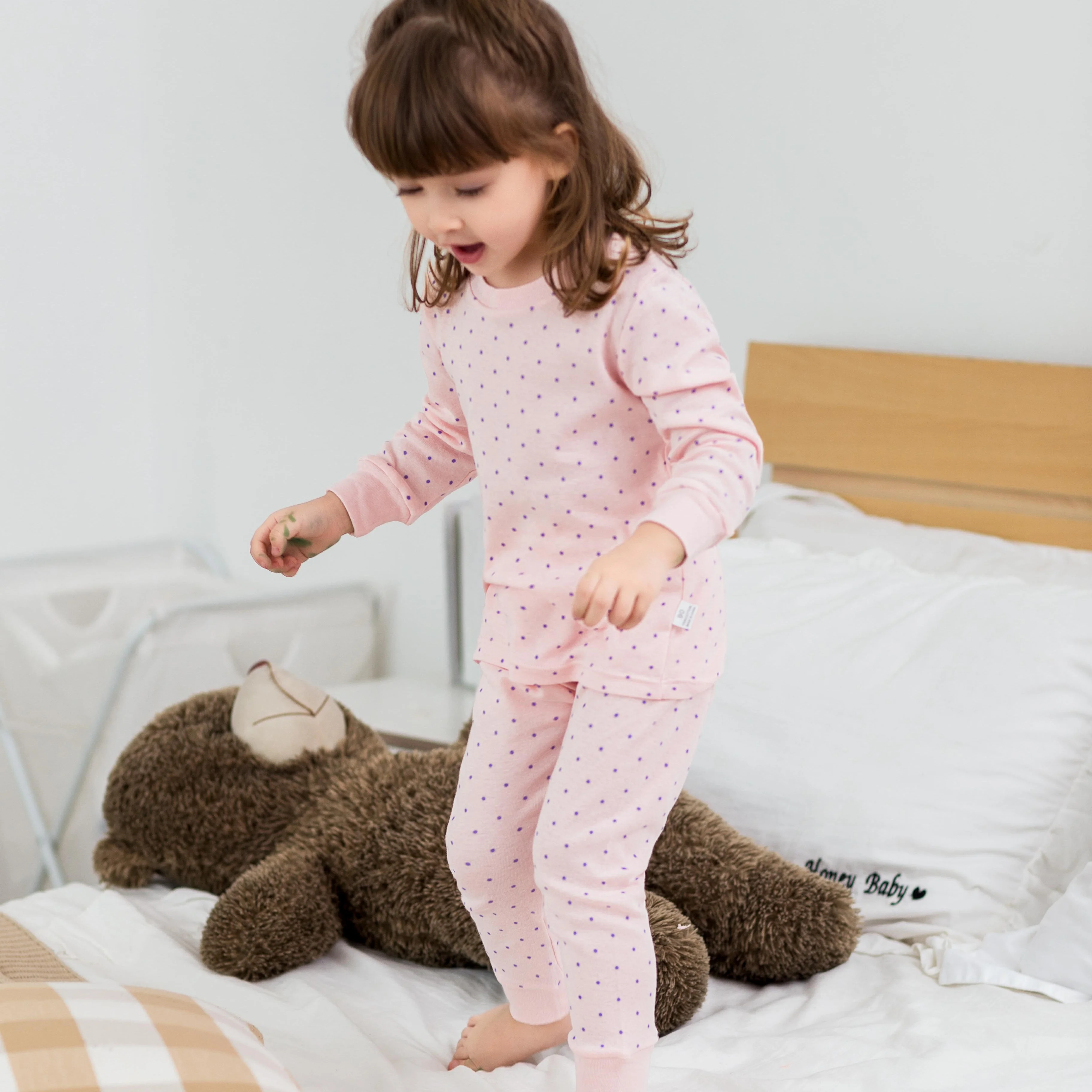 
Милая детская одежда для сна, Детские комплекты постельного белья, пижамы для девочек, семейная одежда, пижамы 