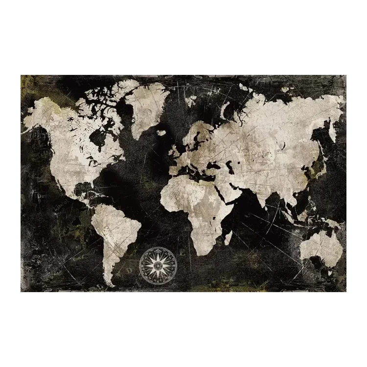 Vintage World Map Canvas Painting Printing Poster Earth Wall Pictures for Living Room Modern Nordic Decoration Art Home Decor