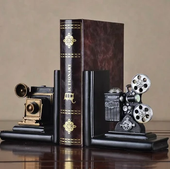 Vintage Storage Hipster Office Study Craft Ornament Camera Bookends