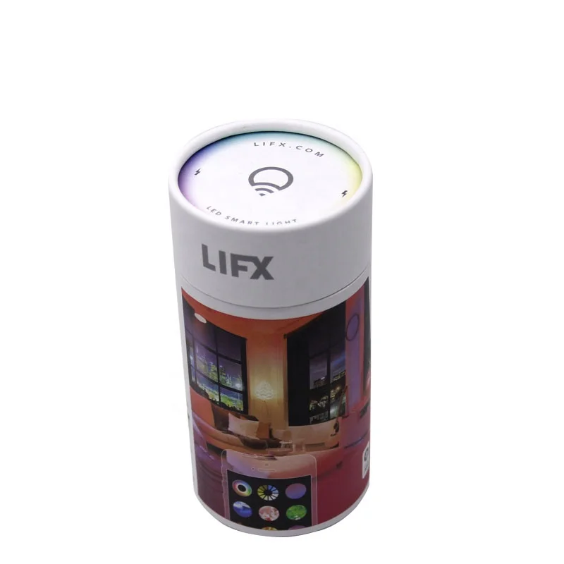 Custom Lamp Cardboard Paper Tube LED Light Bulb Box Packaging Design