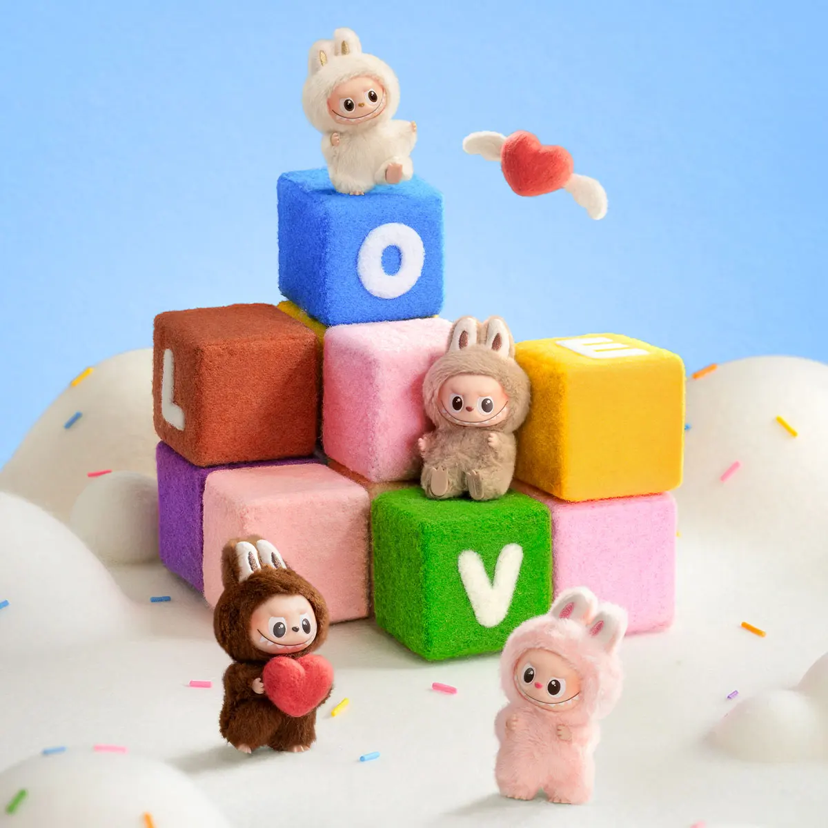 Original Labubu V3 Plush Mystery Box with 6 Cute Dolls Toys