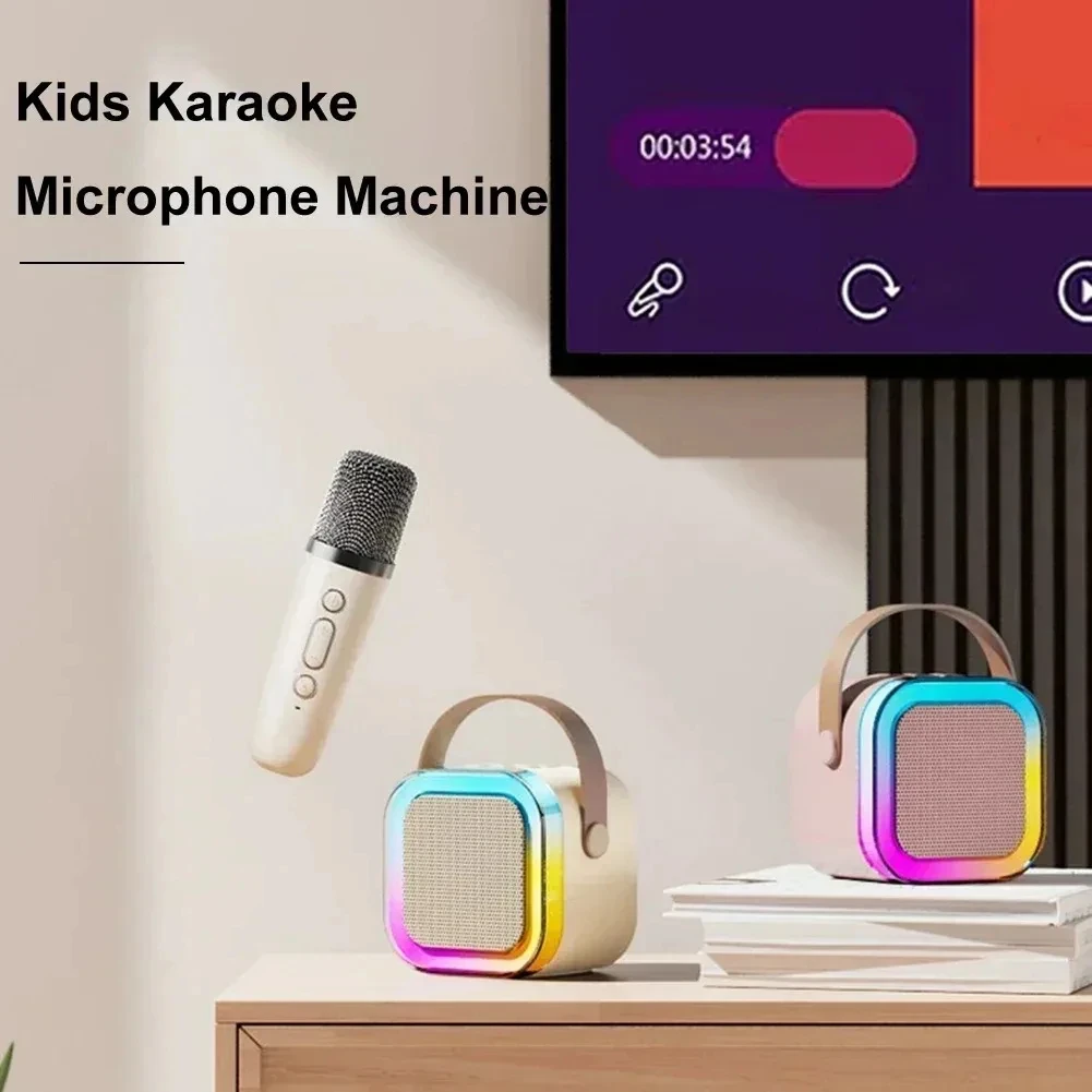 Macchina Karaoke Portatile Con 2 Microfoni Wireless - Altoparlante Bluetooth 5.3, Luci LED, Per Feste In Casa E Con Amici