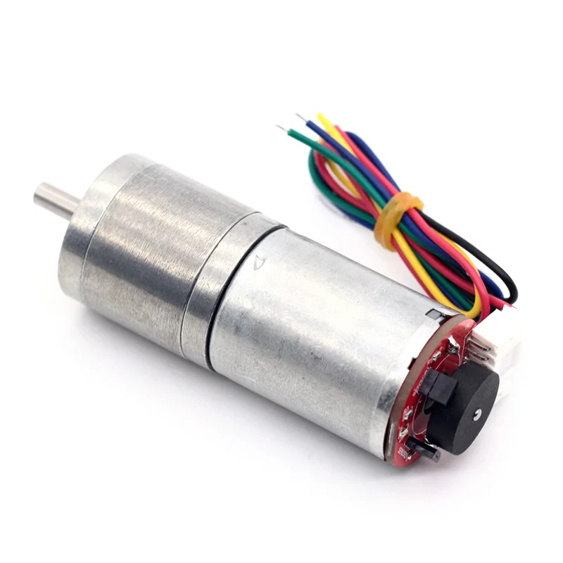 6v Geared Dc Motor Dc Geared Motor With Encoder JGA25-370B 25mm 12v Dc Motor