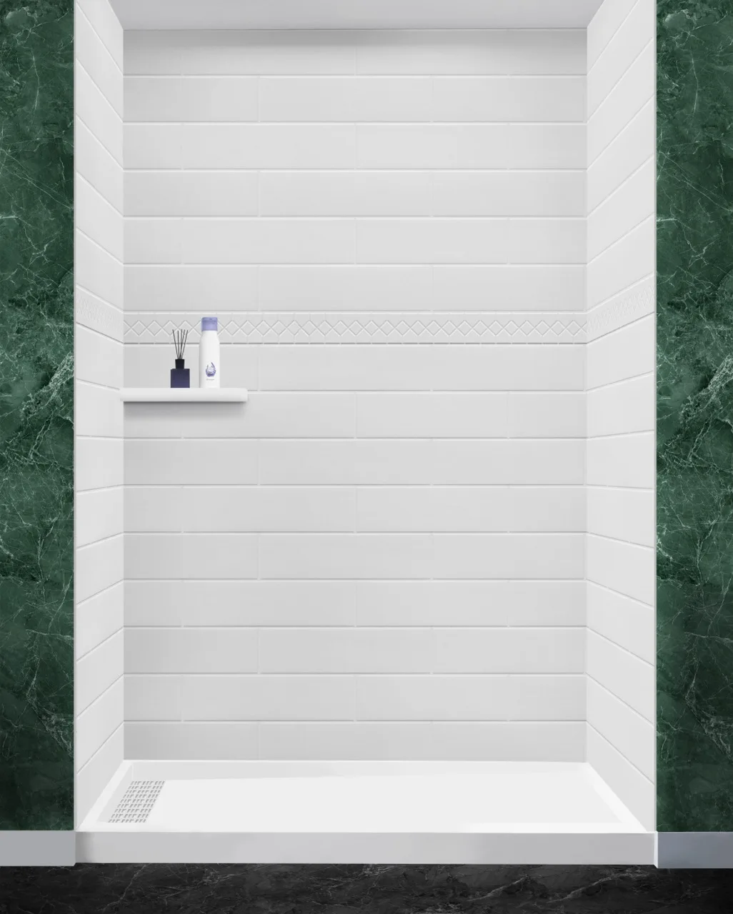 Wanfu SW4 Modern Design Cultured Marble Shower Panels for Shower Rooms and Hotels