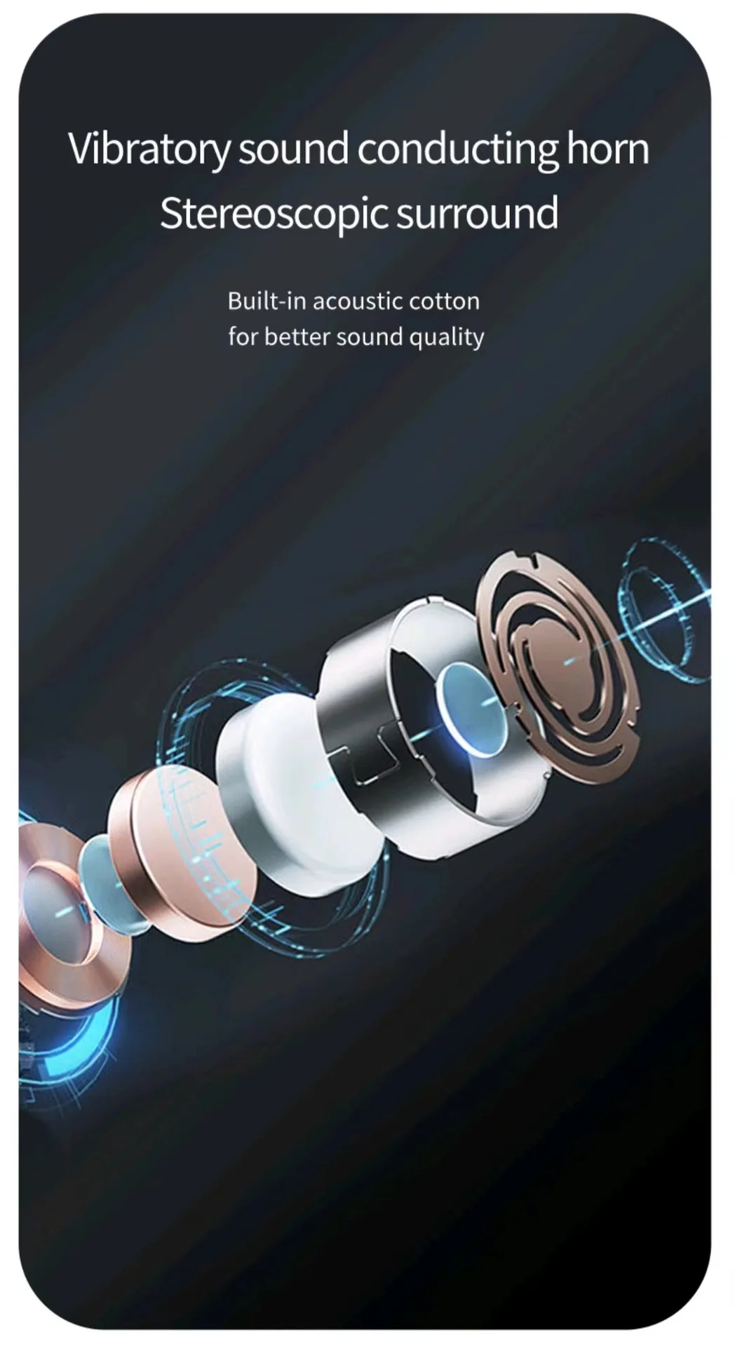 TWS Ture Wireless Earbuds KM-A60 Air Bone Conduction Comfortable on Ear Headphone