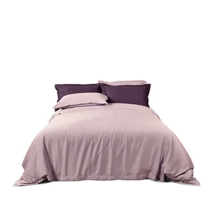 Good Quality Embroidery Duvet Cover Plain Bedsheet Set Silk Bamboo Cotton Bed Sheets Luxury Bedding Sets With Pillow Case