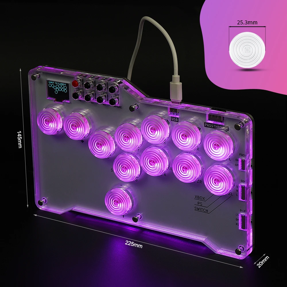 适用于P5格斗游戏的平板游戏手柄专业Hitbox街机棒PS4/PS3/NS/PC的热插拔樱桃开关无杠杆控制器| Alibaba.com