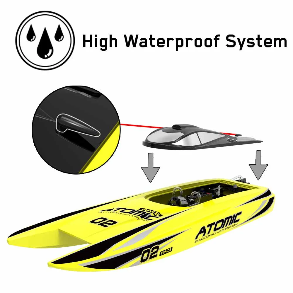 Original Volantex Rc Vector 70 Boat 792-4 70cm ATOMIC Brushless High Speed Racing 60KM/H RC Boats ( PNP or RTR 2.4GHz) for Gift