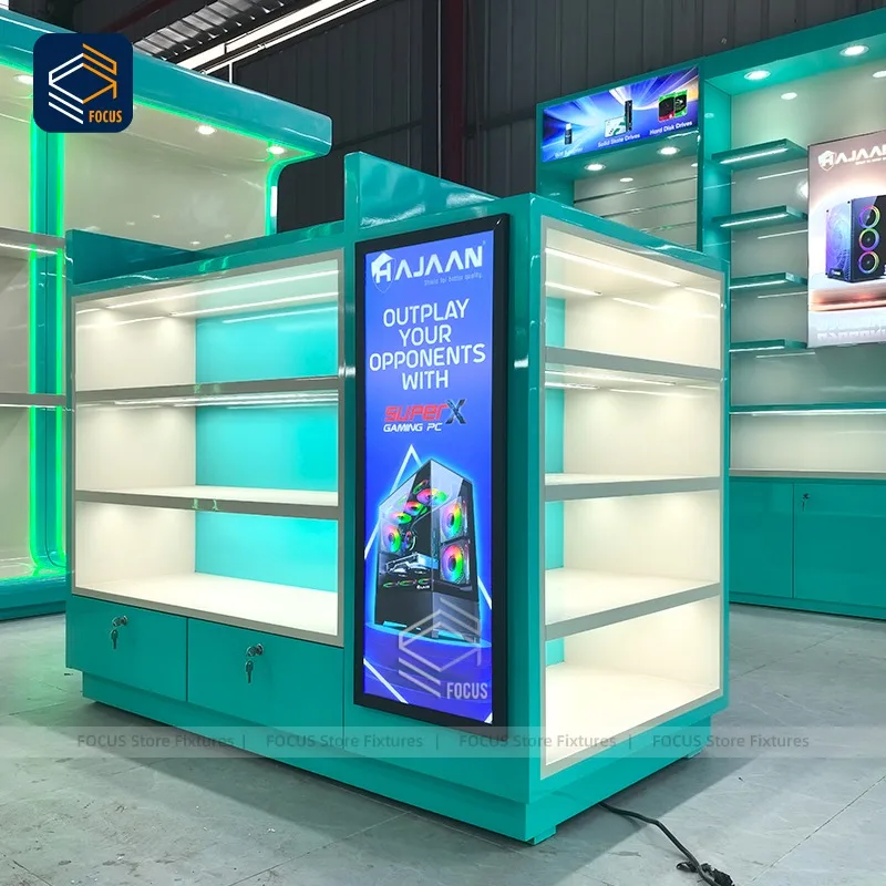 Newest Cell Phone Store Fixture Display Cabinet Shop Interior Design for Mobile Phone Accessories