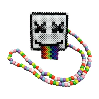 Kandi LED Light-Up Chewing Protector EDM Rave Pacifier Perler Necklace-for Parties