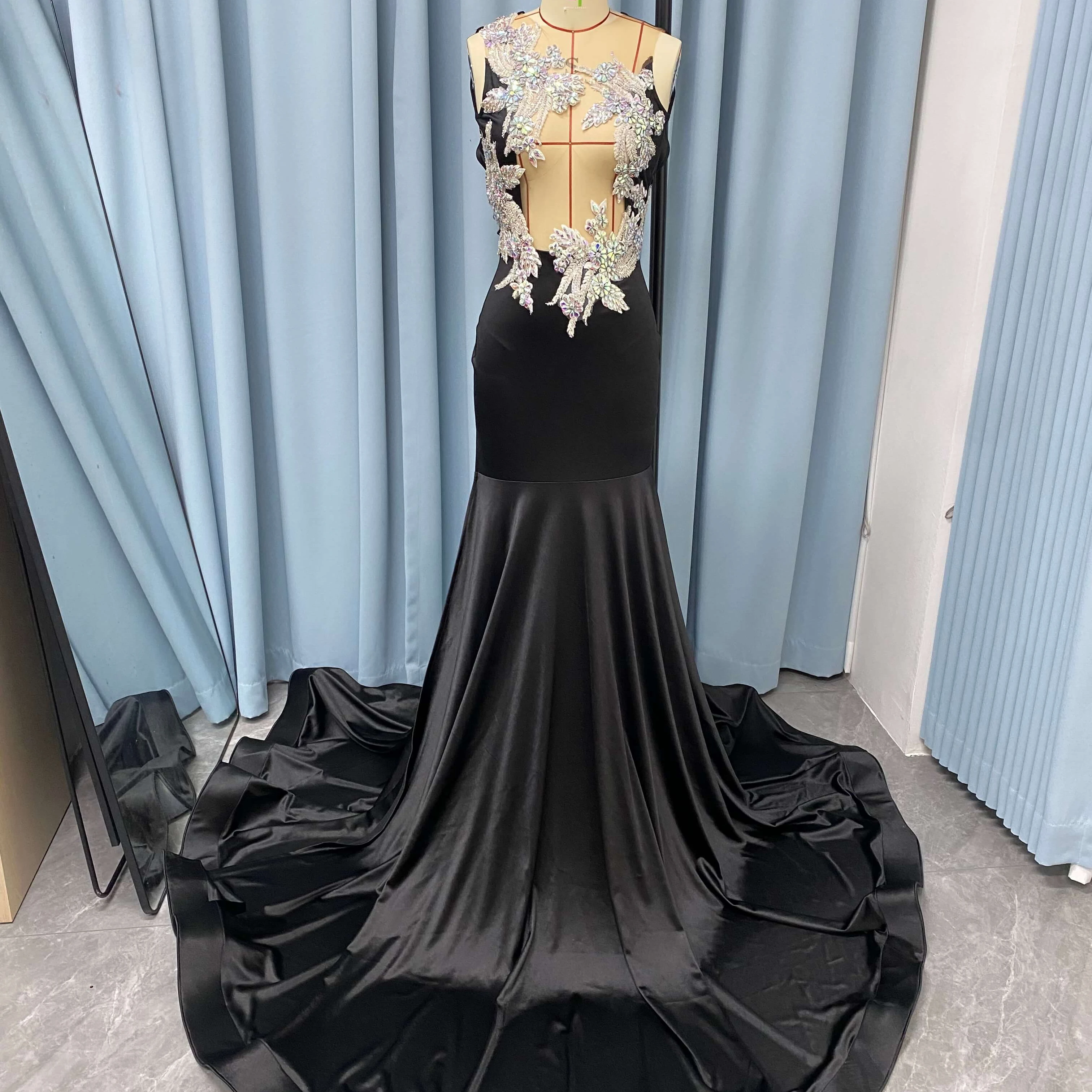 Alibaba.com: LANGHE APPAREL LP0043 Teal Ball Gown Prom Dress, Floor-Length,  Classic Style: Supports OEM service and offers 7 days sample lead time.