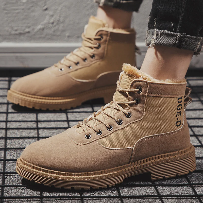 Производитель мужской обуви, поставщик сапог, взрослая обувь, повседневная черная Красивая защитная обувь, согревающая зимняя обувь для мужчин