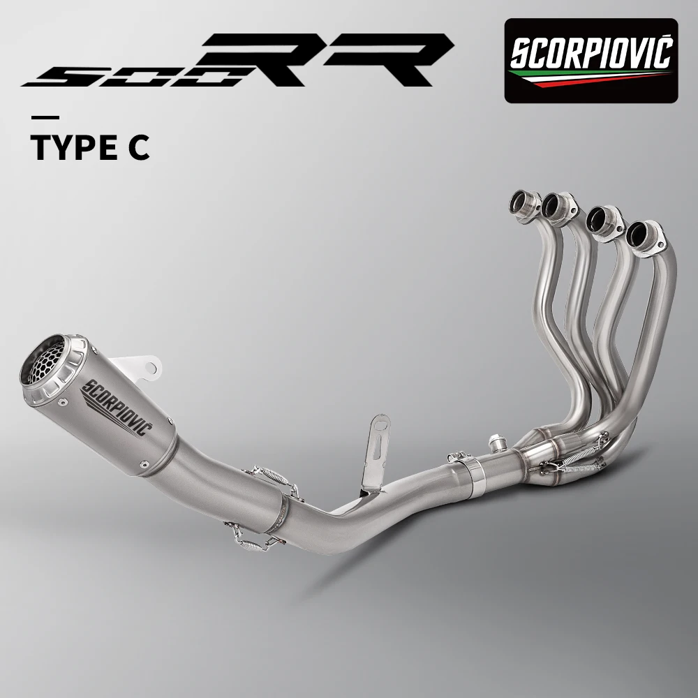 For ZXMOTO 550RR ZX-550R ZX550RR Slip-On Exhaust Muffler, Full