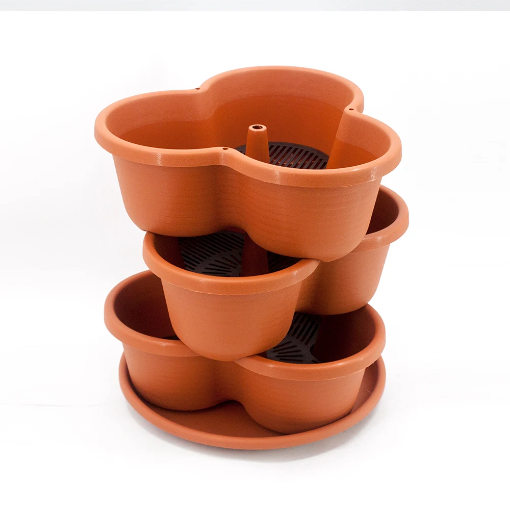 stackable stacker strawberry plastic planter plant pots - buy