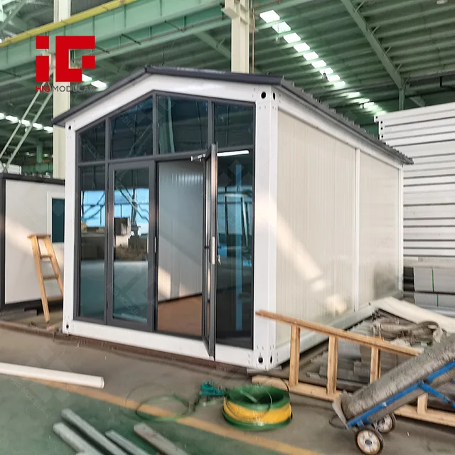 Triangle Roof Contemporary AFrame Easy Assemble Mobile Home Container Fully Furnished Modular Prefabricated Glass Prefab Houses