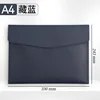 Bolsa para documentos de tapa blanda azul marino tamaño A4 [con capacidad para aproximadamente 100 hojas de papel A4]
