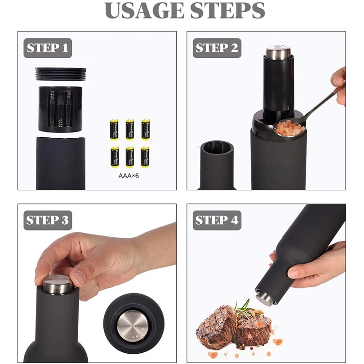 AmuseWit Gravity Ensemble De Moulins à Sel Et Poivre