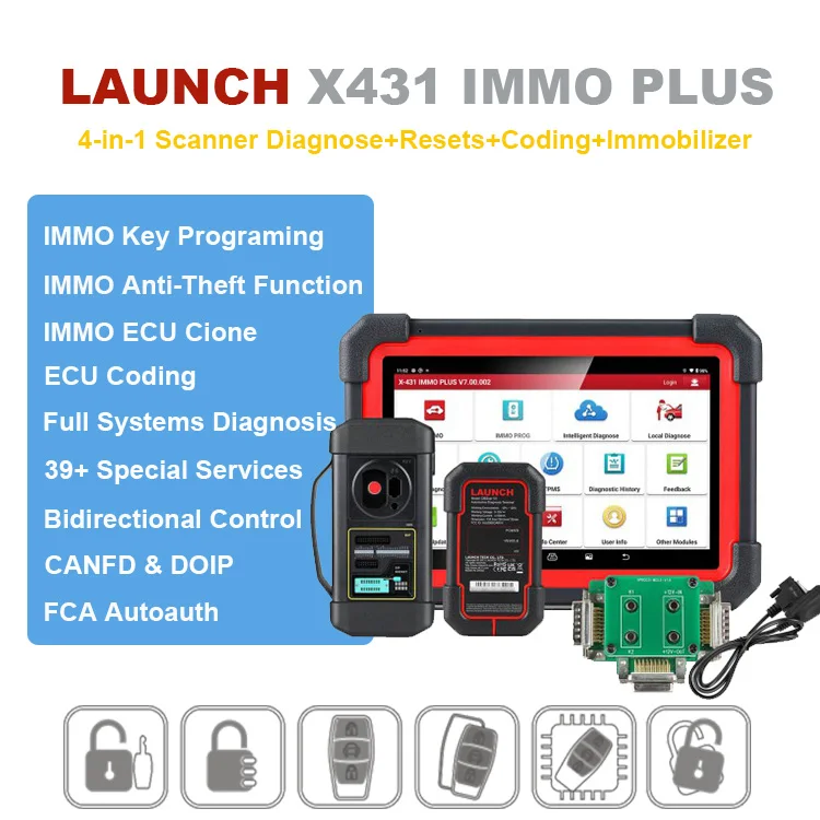 LAUNCH X431 XPROG 3+ Auto Key Programmer OBD 2 Scanner and Code Reader Diagnostic Tools at 12V Voltage