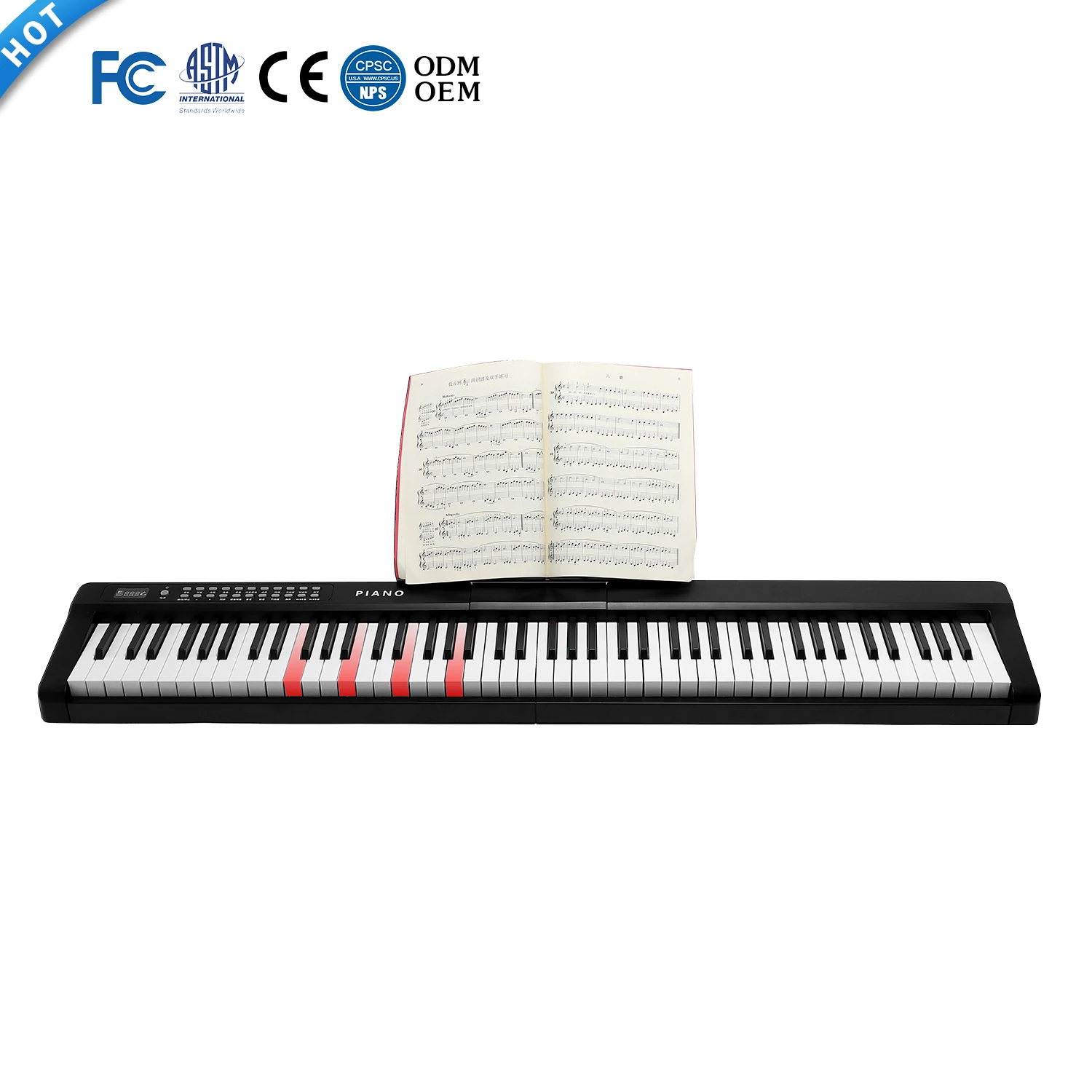88 Keys Light Under the Key Digital Piano Music Keyboard Digital Keyboard Teclados Synthesizer with MIDI and Touch Response