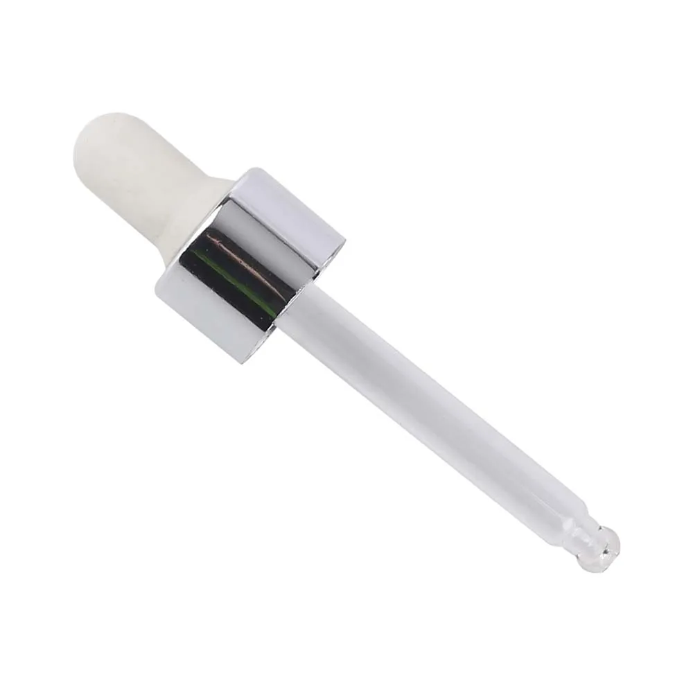 10ml 15ml 20ml 30ml 50ml 100ml Electroplating Silver Essential Oil Glass Bottle with Dropper