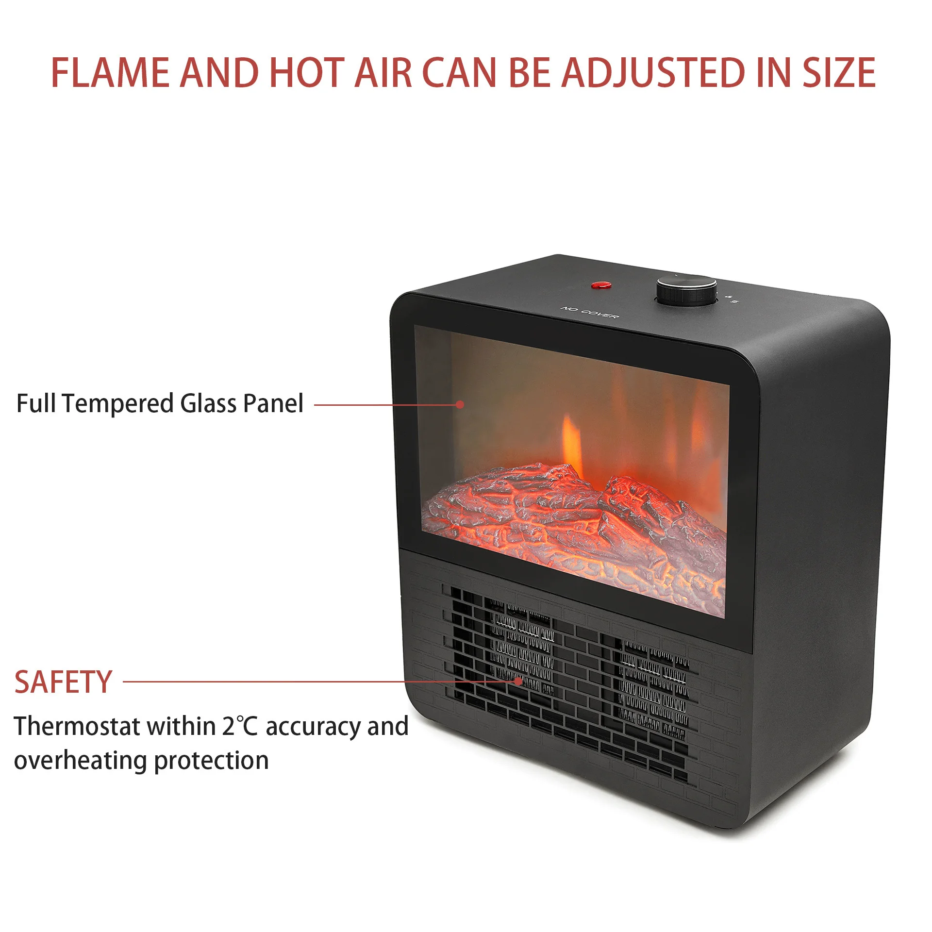 Wholesale New Simulation Flame High Product Winter Portable 1600w Ptc