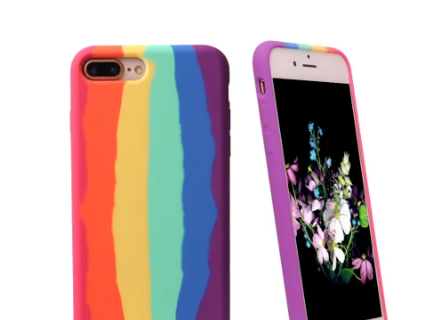 Rainbow iPhone Case Black – Design Express