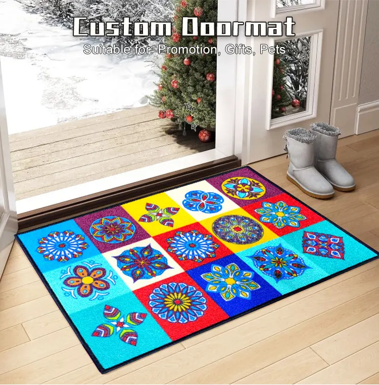 Front Welcome Door Mat Pet Entrance Floor Custom Carpet Logo Door Mats for Dogs