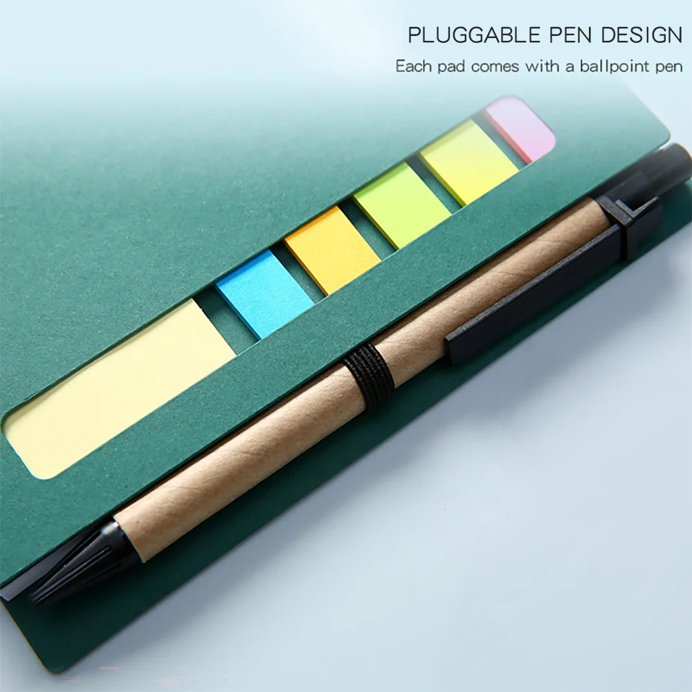 GemFully Paper Stationery Set Mini Massage Stick Smart Diary Jotter Notebook Soft Cover Spiral Notebook With Pen