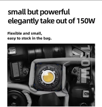 YONGNUO 150W Ultra Powerful Handheld Live Streaming Fill Light With Built in Battery Durable Metal Mini Bowens for Photography detail image