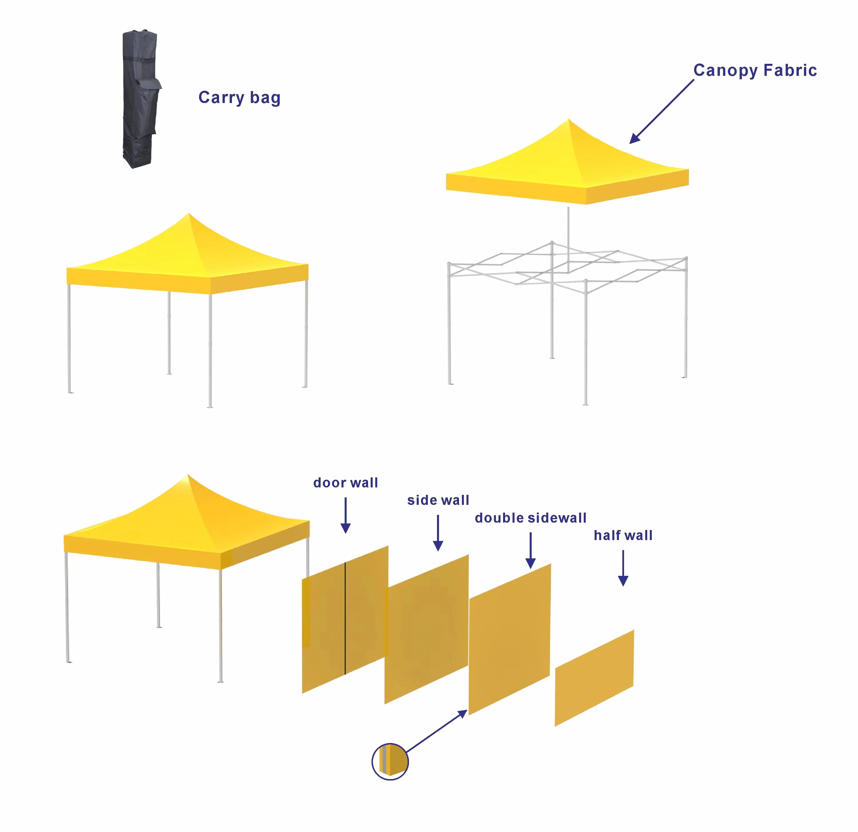 CATC Outdoors Bright Red Pop-up Gazebo Tent with Lovely Chili Pattern for Exhibition and Advertising Inflatables at Events