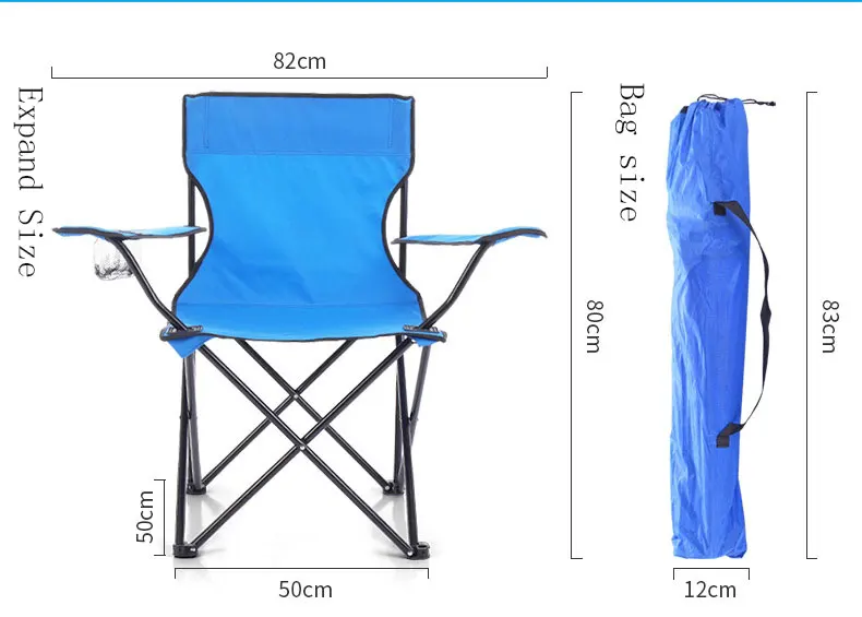 High Quality Travel Comfort Chair Portable Folding Retractable Yellow