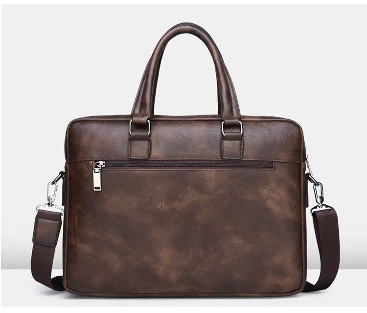 Customize Pu Leather Laptop Bag Larger Capacity Waterproof Business