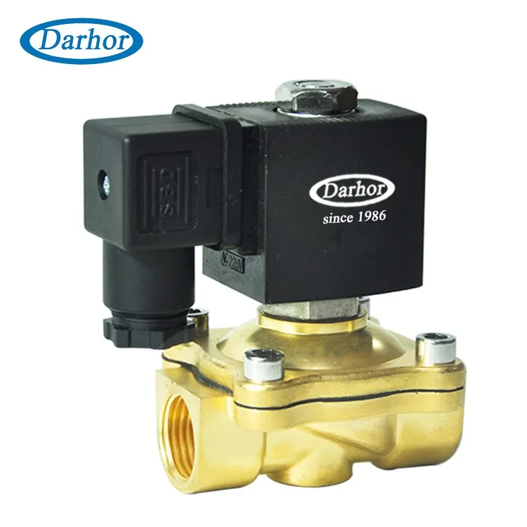 DARHOR 12VDC 24VDC Direct Acting Diaphragm Normally Close Solenoid Valve