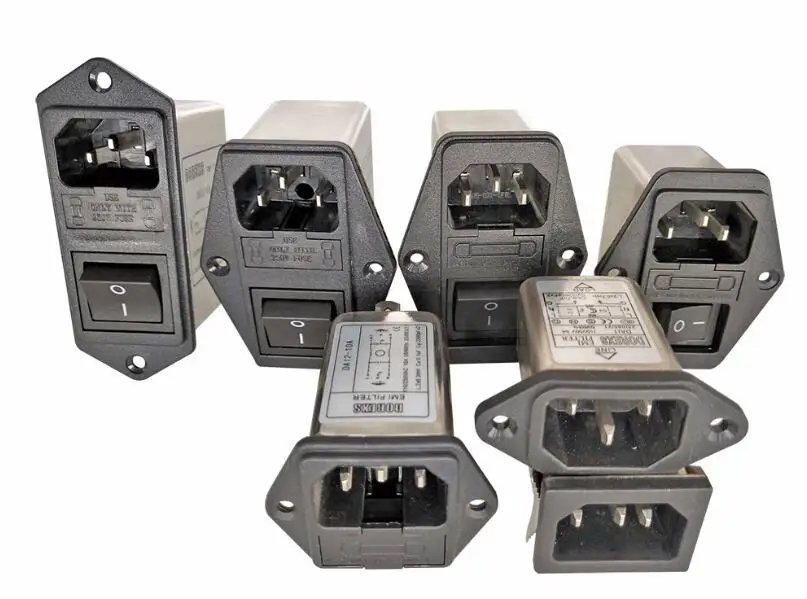 1A 3A 6A Single phase EMI filter AC Connector