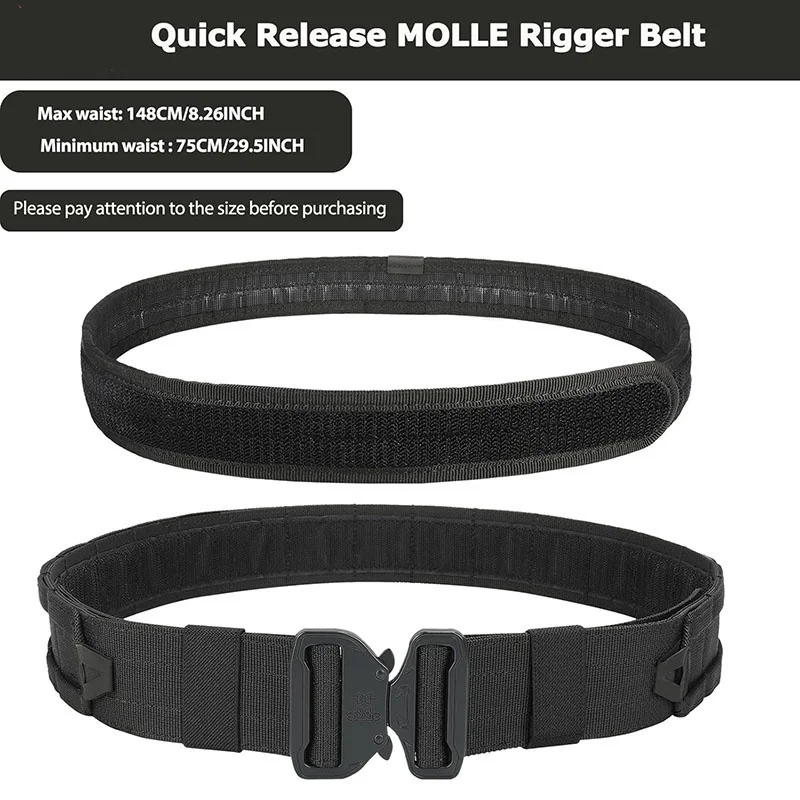 Wholesale Tactical Mountaineering Belt with Accessories Quick Release High Density Material Rigger Belt Heavy Duty Belts