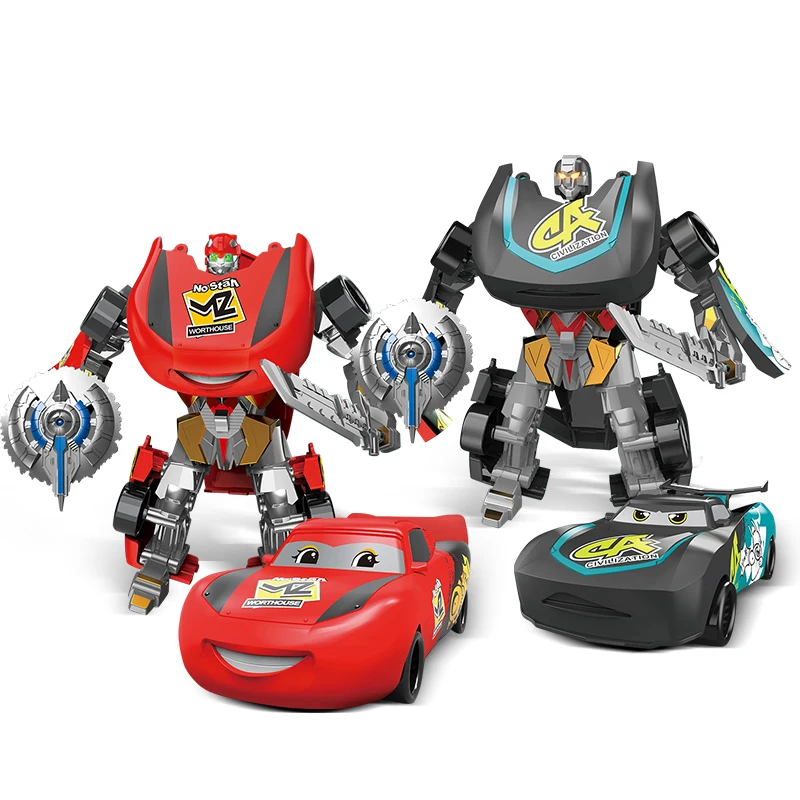 TransformedToy Car Deformation Toys Transformed Robot Plastic Robot Transformation Race Car