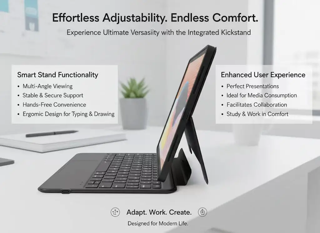 product laudtec multi angle detachable keyboard with three pin connector protective case for ipad 10th generation 2022-2