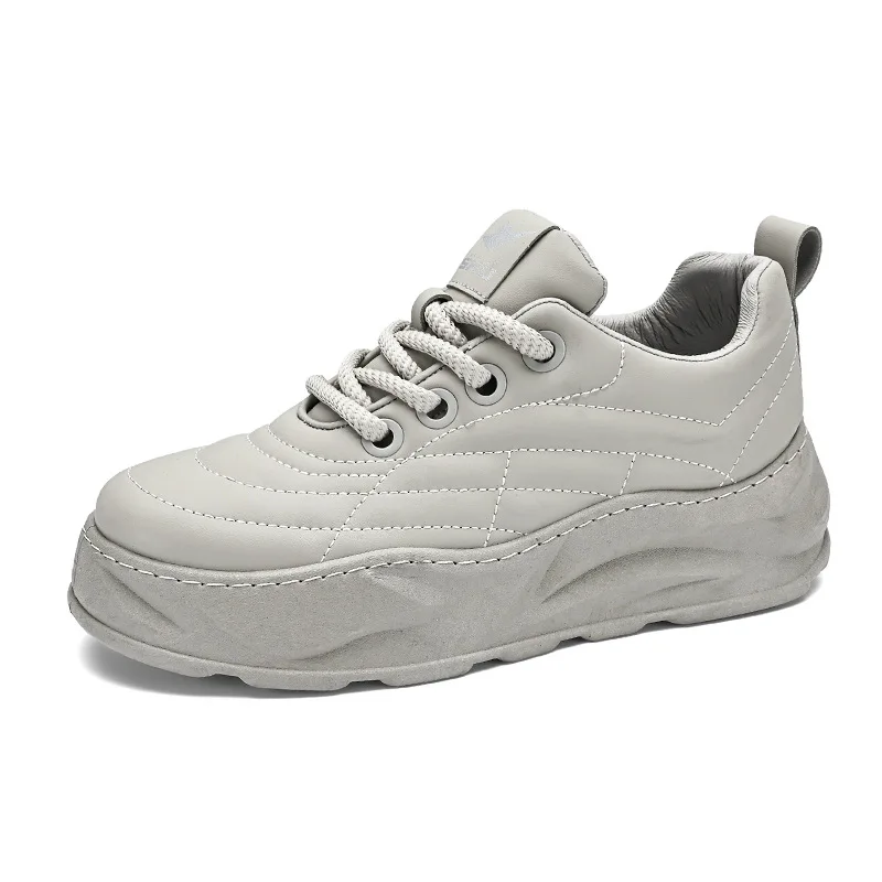 Mens New Versatile Sports And Leisure Trendy Shoes Thick Soled Height Boosting Explosive Anti Slip And Wear Resistant Dad Shoes