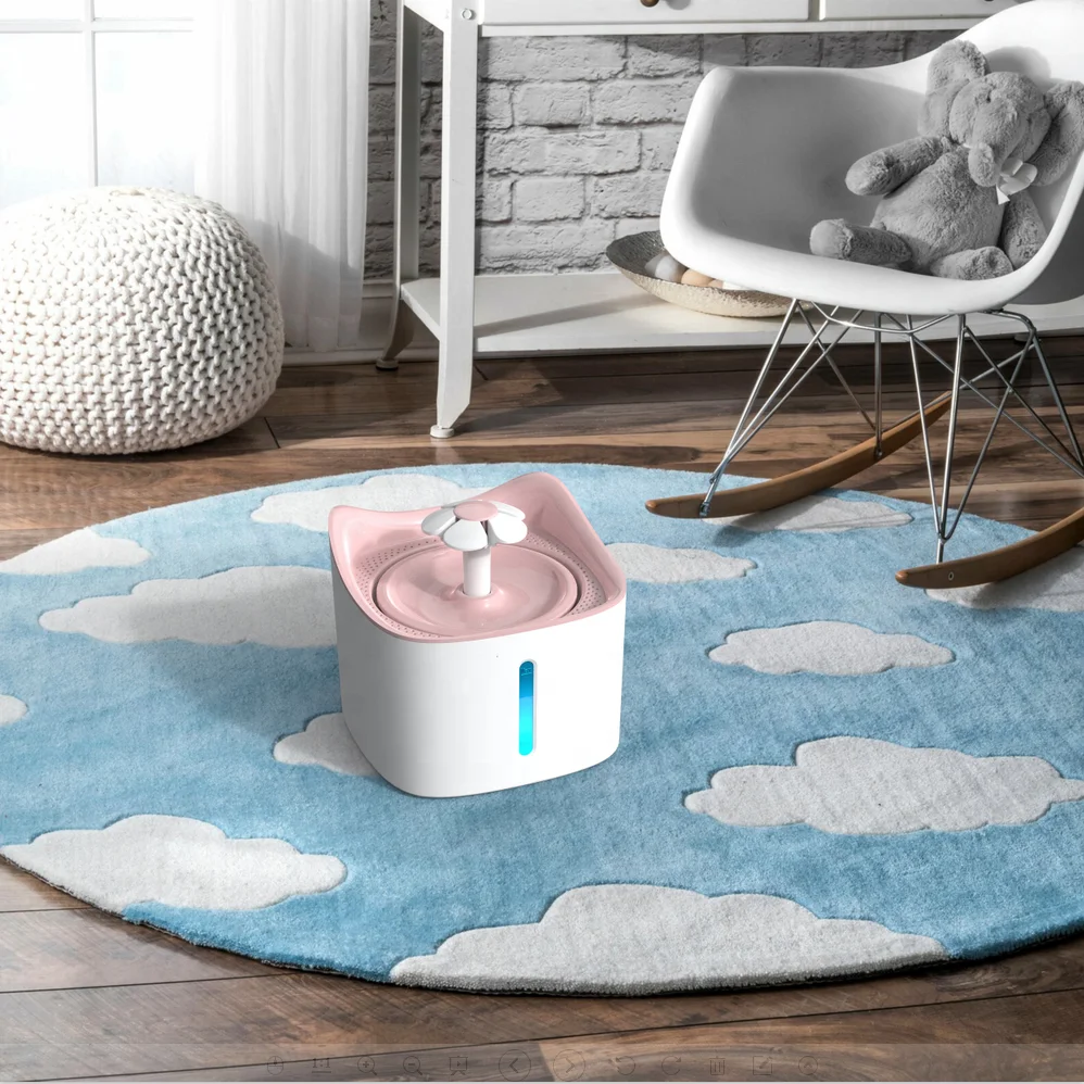 Питьевая вода для домашних животных, бесшумный автоматический Электрический питьевой фонтан со светодиодной подсветкой, питание от USB, для кошек и собак