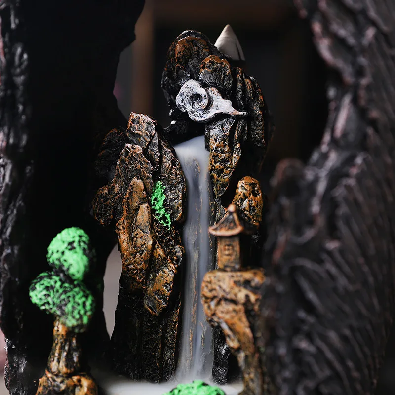 New Arrival LED Backflow Incense Burner Exquisite Resin Incense Burner Creative Incense Holder for Sale